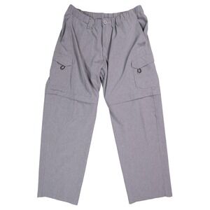 Reel Legends Convertible Cargo Pants Hiking Fishing Gray Mens Medium 30‎ Inseam